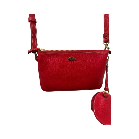 🇨🇦 ROOTS Twinsie Bag 2.0 Cloud Leather Crossbody bag and matching coin pouch - Picture 9 of 14